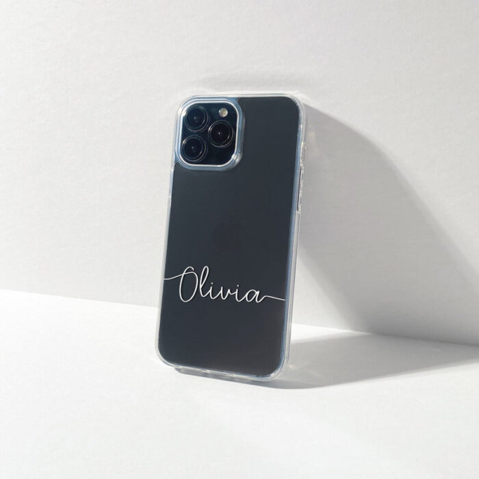 Custom Name Transparent Silicone case - Image 2