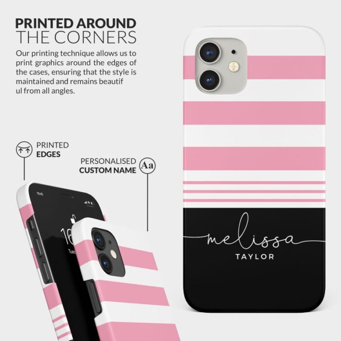 Striped Pastel Stripes Colourful Lines Custom Phone Case - Image 7