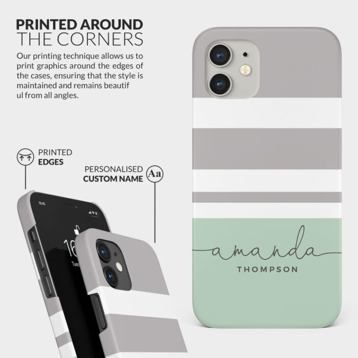 Striped Pastel Stripes Colourful Lines Custom Phone Case - Image 8