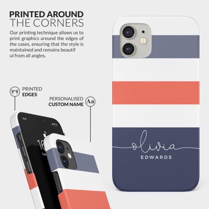 Striped Pastel Stripes Colourful Lines Custom Phone Case - Image 5