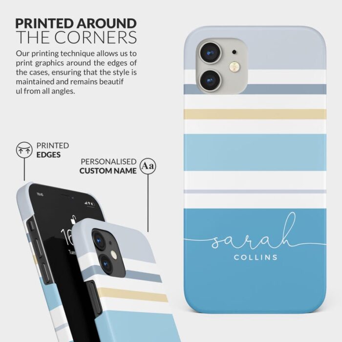 Striped Pastel Stripes Colourful Lines Custom Phone Case - Image 9
