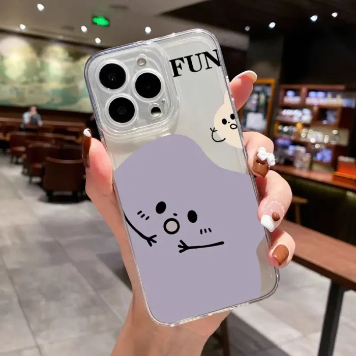 Lovely expression star pattern transparent phone cases - Image 3